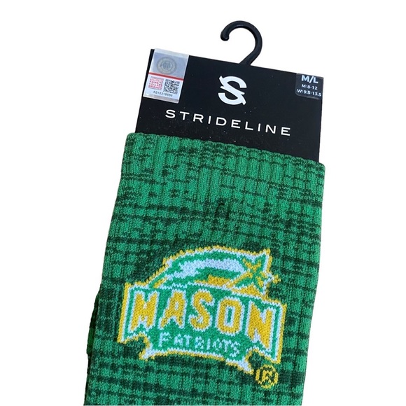 Strideline NCAA George Mason Patriots Full Knit Crew Socks - Picture 13 of 13